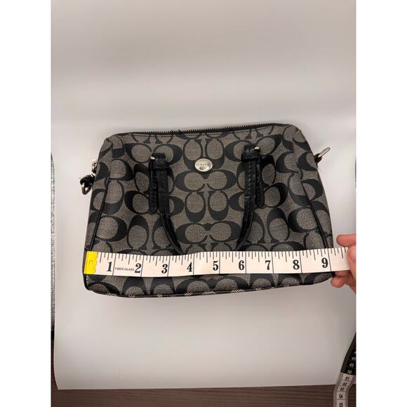 Vtg Coach Black Signature Canvas and Leather Legacy Haley Satchel - Picture 11 of 12